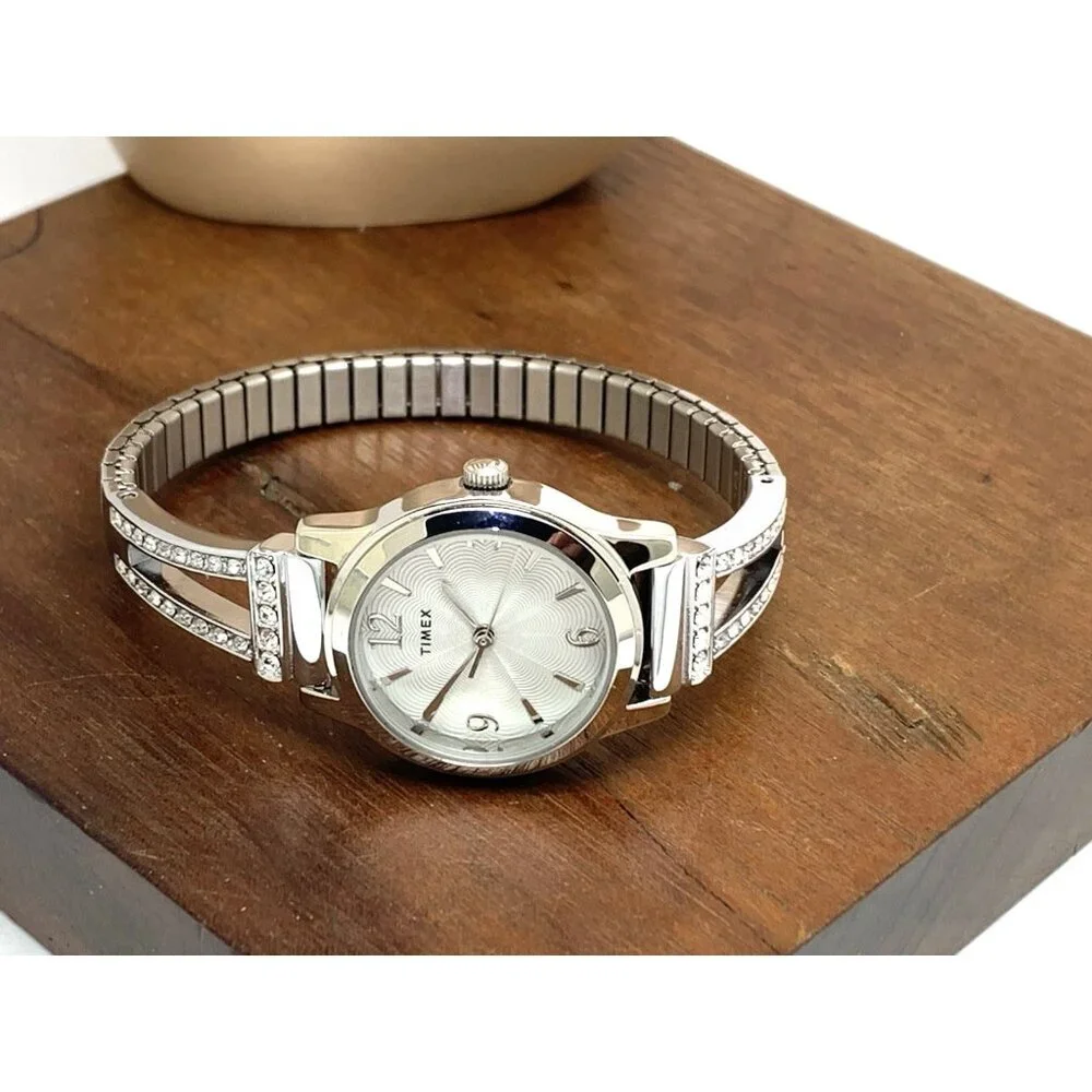 Timex Women's Watch TW2W18600 Quartz Silver Dial Stainless Steel 25mm